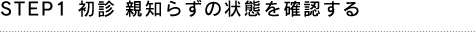 STEP1 初診 親知らずの状態を確認する
