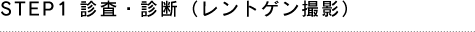STEP1 診査・診断（レントゲン撮影）
