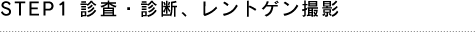 STEP1 診査・診断、レントゲン撮影